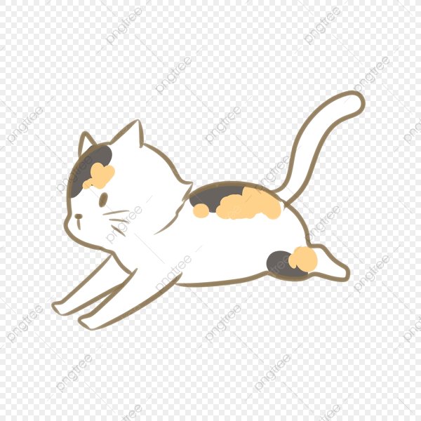 Кот бежит мультяшный