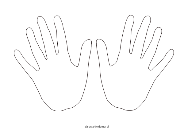 Макет ладошки для вырезания