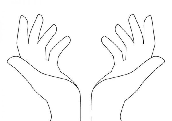 Ладонь раскраска для детей