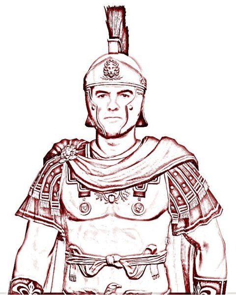 Раскраска Римский воин легионер