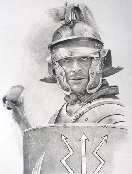 Раскраска Римский воин легионер