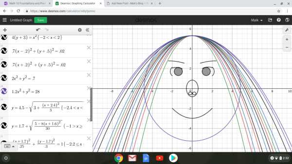 Окружность в Desmos