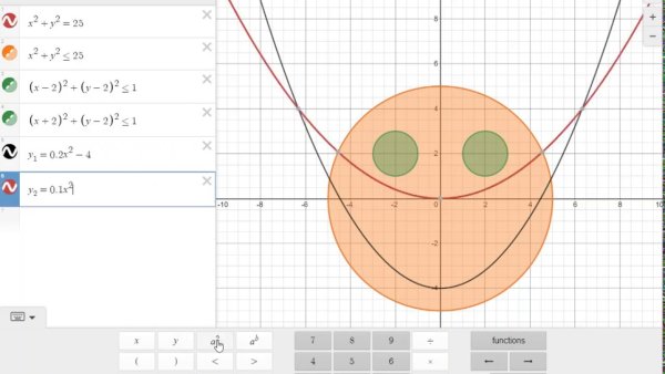 Рисование графиками функций в Desmos
