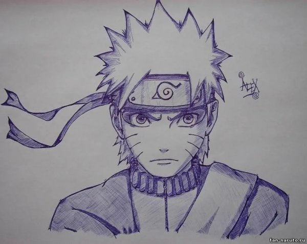 Срисовать аниме Наруто