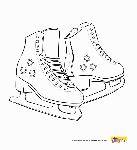 Раскраска катания на коньках