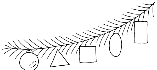 Еловая веточка раскраска