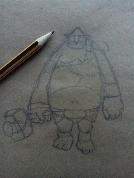 Тролль рисунок карандашом