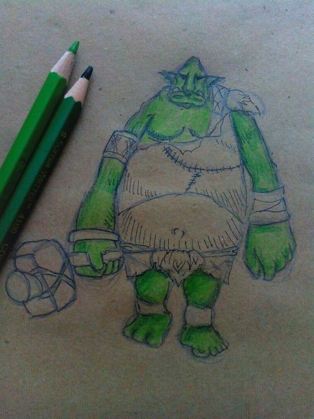 Тролль рисунок карандашом