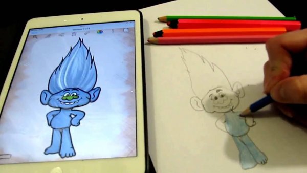 Рисунок тролля карандашом для срисовки