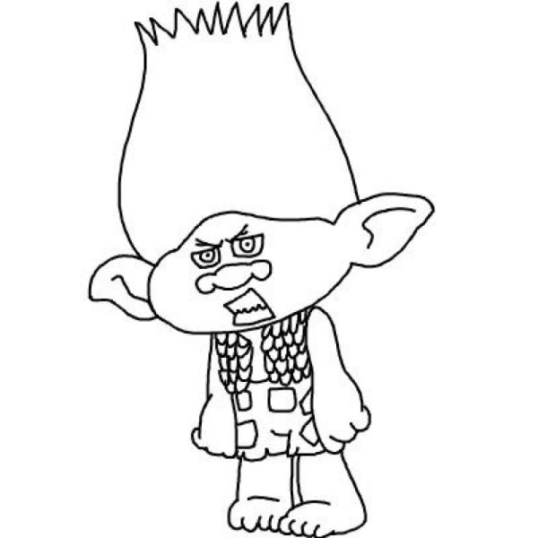 Тролли. Раскраска