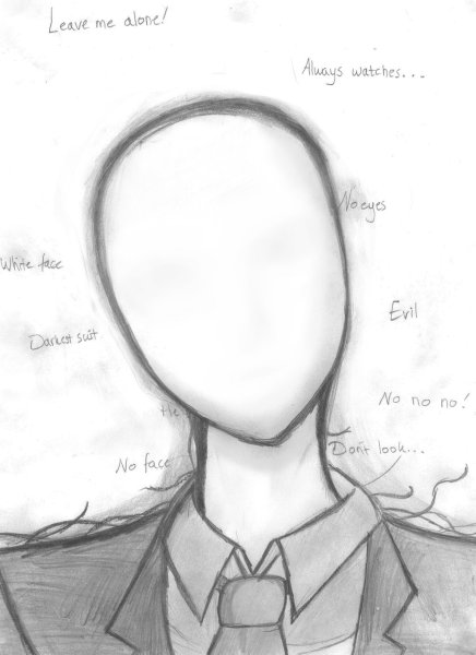 Слендермен для срисовки