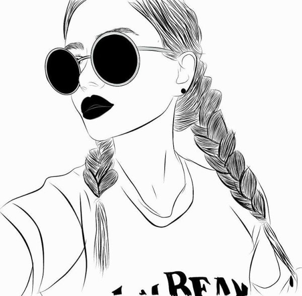 Рисунки для срисовки девушки в стиле