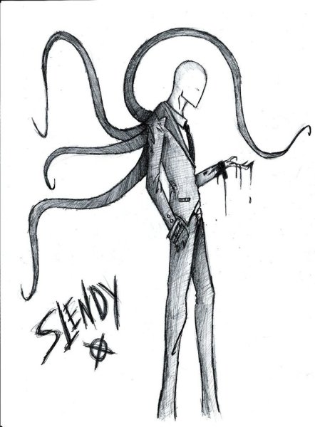 Слендермен разукрашка