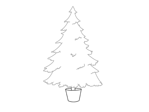 Трафарет "елка"