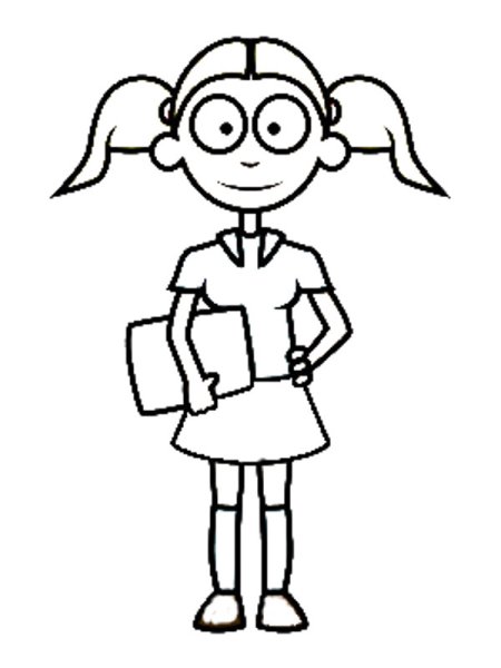 Нарисовать ученицу