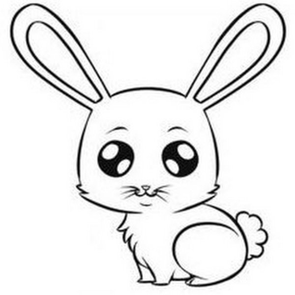 Рисунок зайца для срисовки