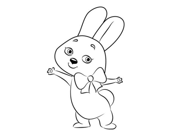 Поэтапное рисование зайца