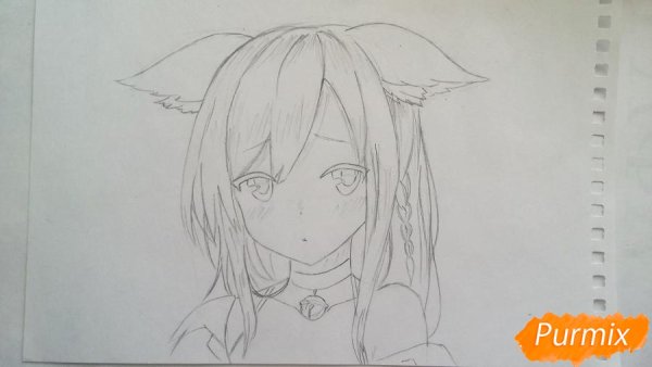 Рисунки карандашом девочки с ушками