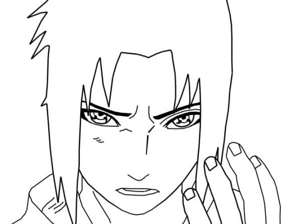 Итачи Учиха нарисовать поэтапно