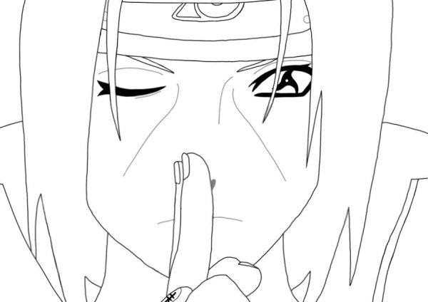Раскраски Наруто Мадара