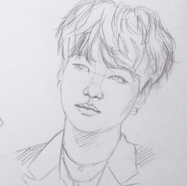 Юнги срисовать для начинающих