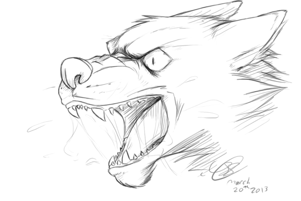 Пасть волка рисунок