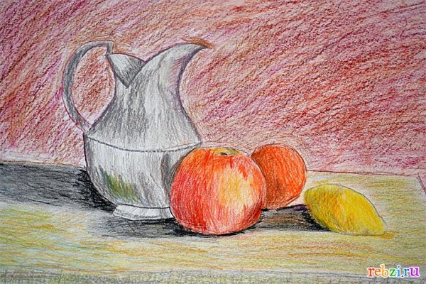 Натюрморт для детей карандашом