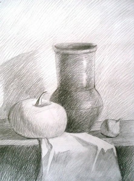 Натюрморт рисунок карандашом