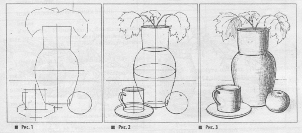 Натюрморт простым карандашом