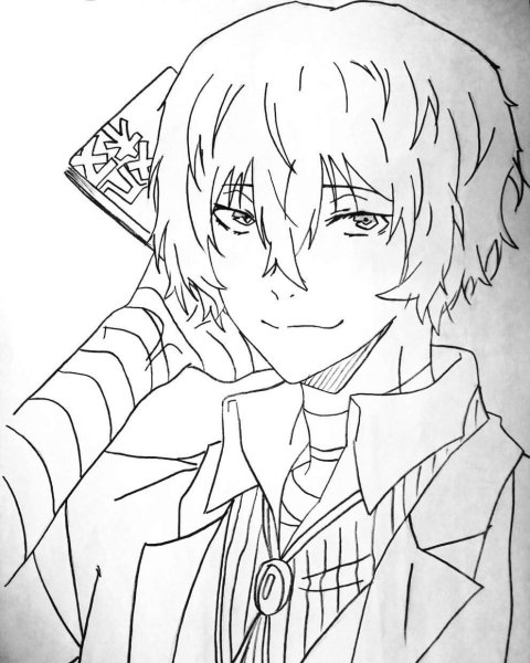 Великий из бродячих псов раскраска Дазай