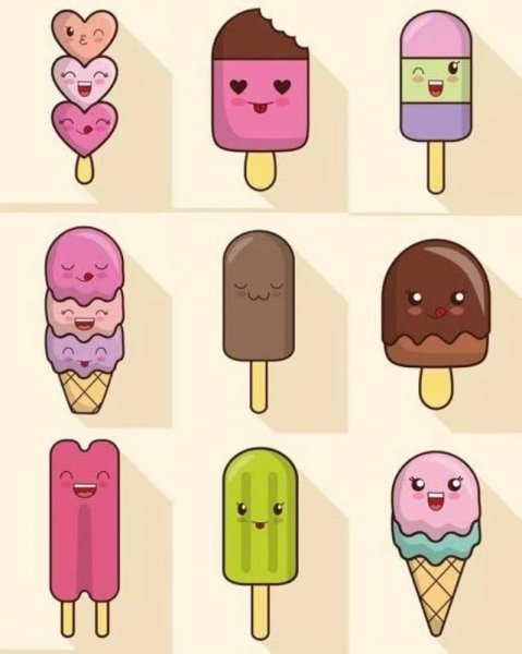 Кавайные рисунки для срисовки