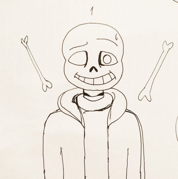 Санс для срисовки карандашом