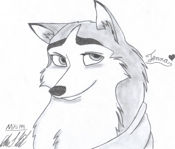 Балто рисовка