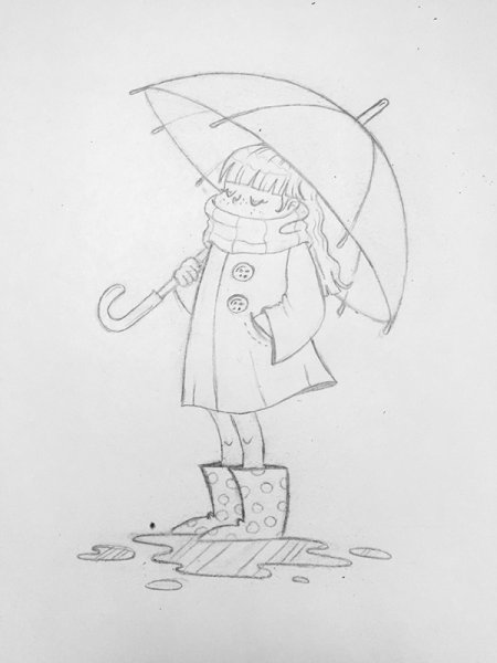 Рисунок на тему осенний пейзаж карандашом