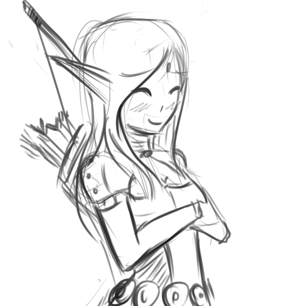 Рисунки для срисовки эльфийки