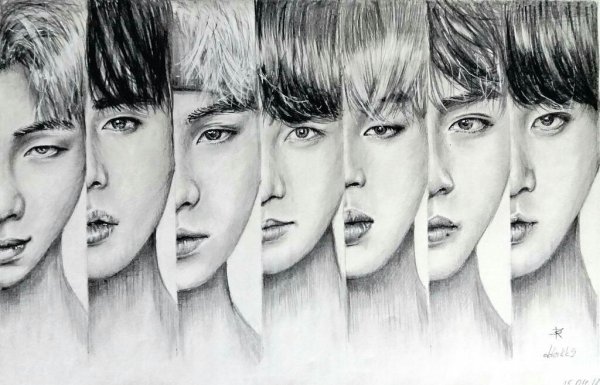 Группа БТС рисунки