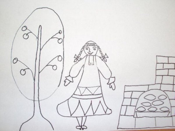 Рисунок гуси лебеди 2 класс в школу карандашом