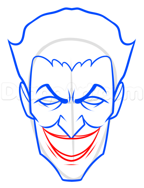 Маска Джокера карандашом