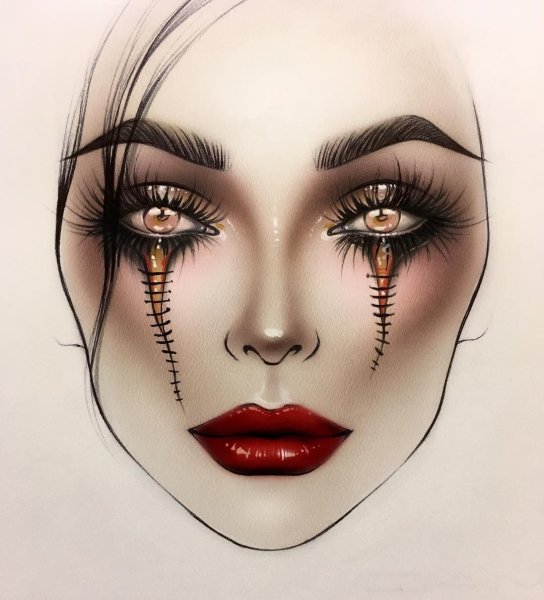 Нарисованный макияж