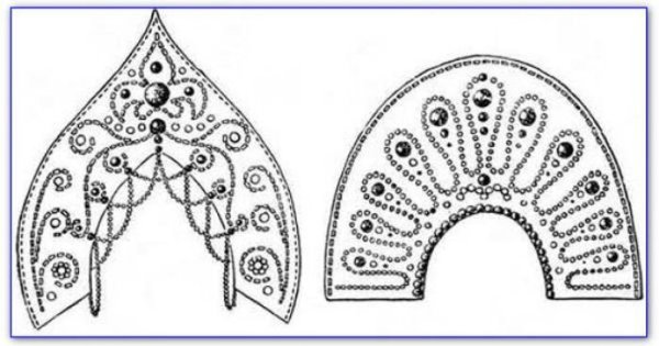 Кокошник рисунок