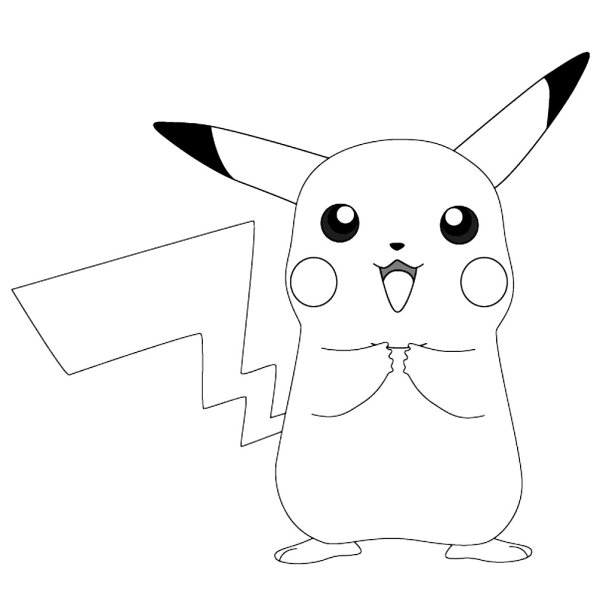 Рисунки для срисовки Пикачу