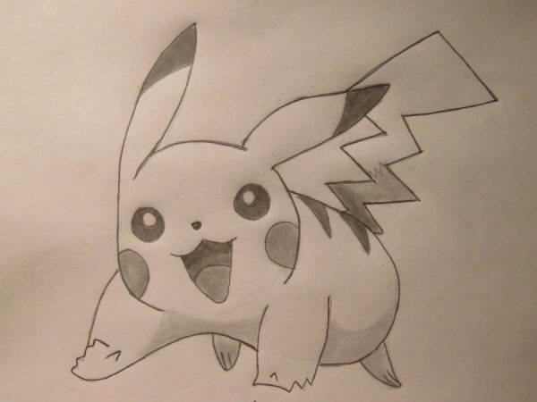 Покемон Пикачу рисунок карандашом