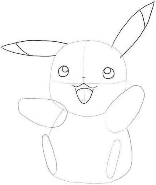 Рисунки для срисовки Пикачу