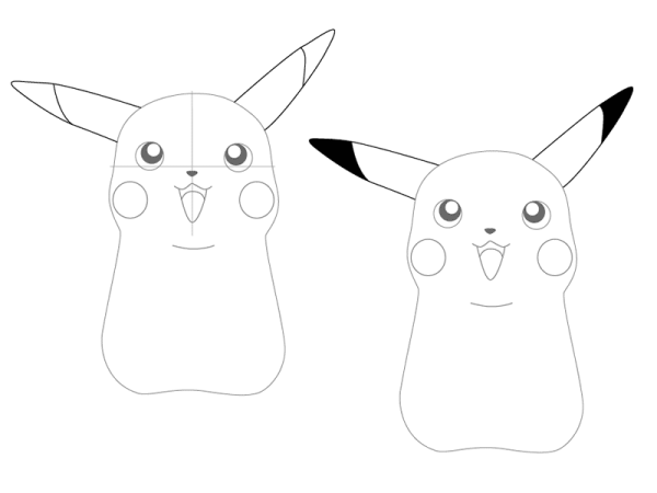 Рисунки для рисования карандашом Пикачу