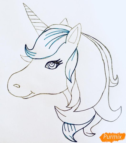 Единорог карандашом