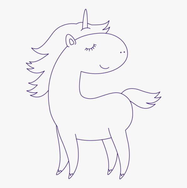 Единорог пошаговое рисование