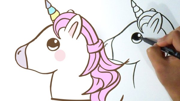 Единорог карандашом легко