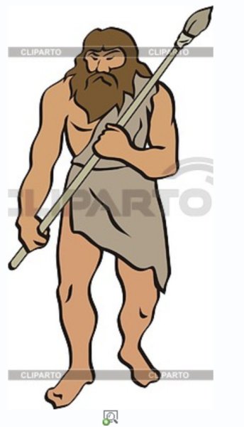 Древний человек для срисовки