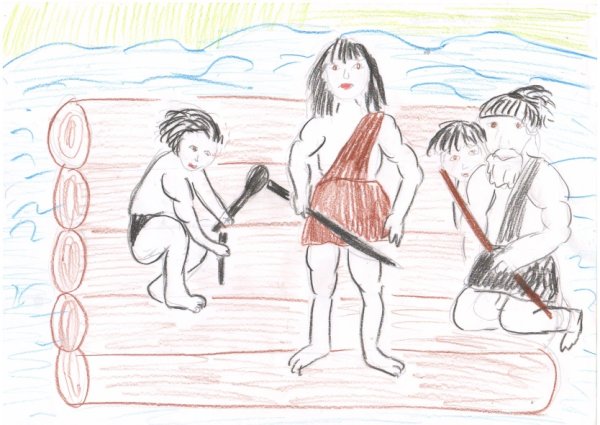 Рисунок на тему первобытные люди