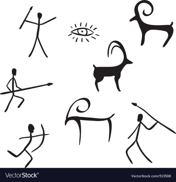 Наскальные рисунки легкие